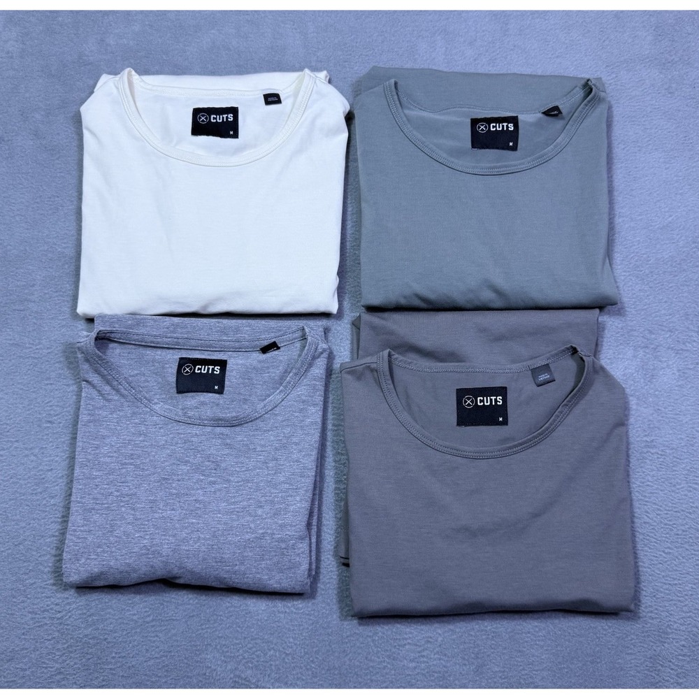 Lot Of 4 Cuts Clothing T Shirt Mens M Curve Hem Stretch Normcore Athleisure USA